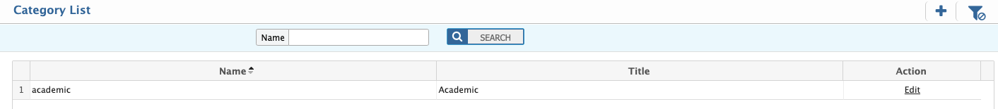 Attachment Category List